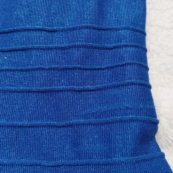 4 for $10 Bebe Royal Blue Sleeveless Stretchy Cutout Bodycon Bandage Dress M/L - Picture 4 of 10